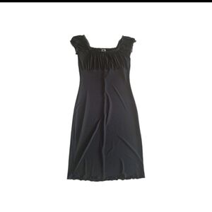 90's Elegant Black Midi Dress